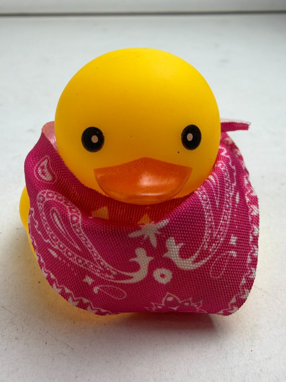 Yellow Rubber Duck Pink Bandana Scarf Western Cowgirl Jeep Ducky Toy 2 Inch